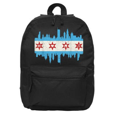 Chicago House Music Vintage Chicago Flag 16 in Basic Backpack