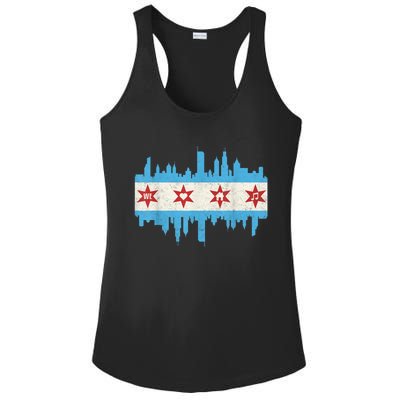 Chicago House Music Vintage Chicago Flag Ladies PosiCharge Competitor Racerback Tank