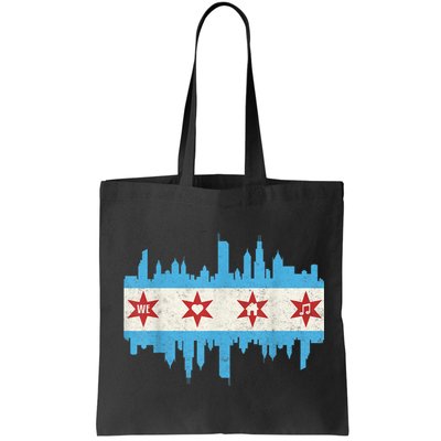 Chicago House Music Vintage Chicago Flag Tote Bag