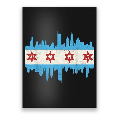 Chicago House Music Vintage Chicago Flag Poster