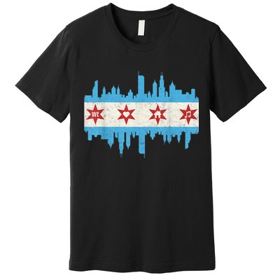 Chicago House Music Vintage Chicago Flag Premium T-Shirt