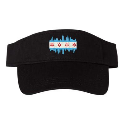 Chicago House Music Vintage Chicago Flag Valucap Bio-Washed Visor