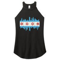 Chicago House Music Vintage Chicago Flag Women’s Perfect Tri Rocker Tank