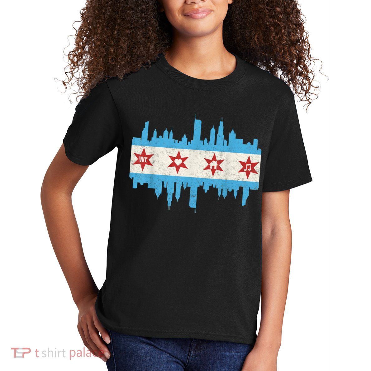 Chicago House Music Vintage Chicago Flag Kids T-Shirt