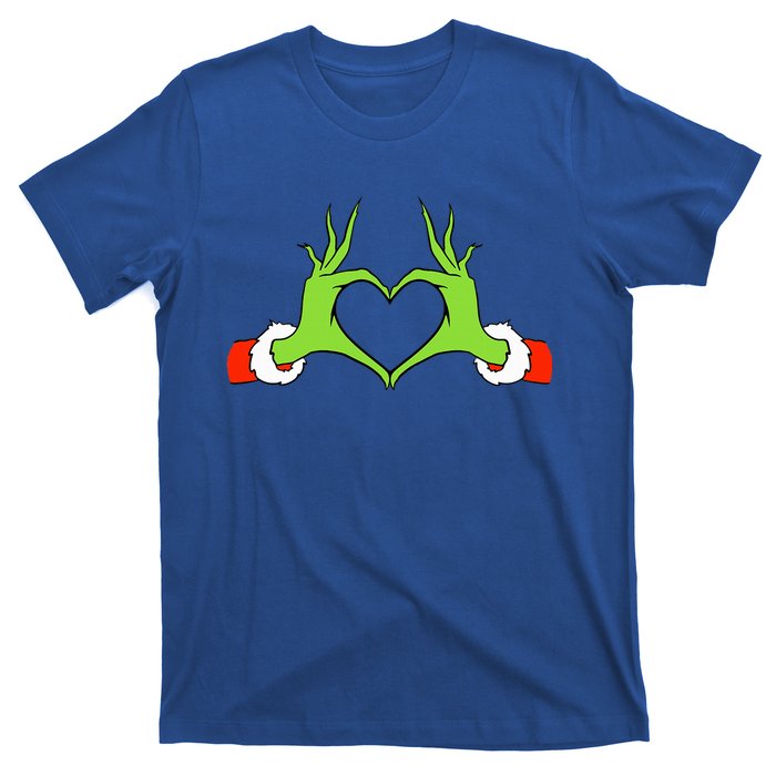 Christmas Hands Making Heart Funny Christmas T-Shirt