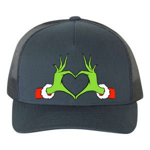 Christmas Hands Making Heart Funny Christmas Yupoong Adult 5-Panel Trucker Hat