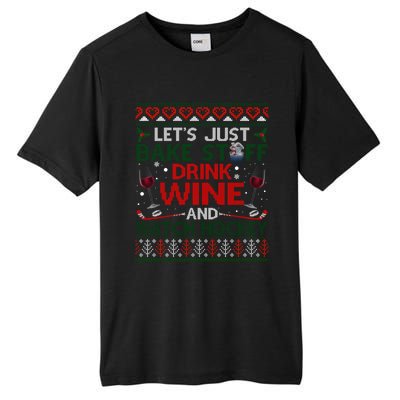 Christmas Hockey Moms Wine Baking Holiday Ugly Gift Tall Fusion ChromaSoft Performance T-Shirt