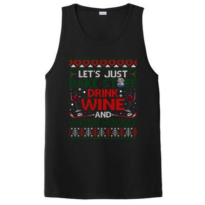 Christmas Hockey Moms Wine Baking Holiday Ugly Gift PosiCharge Competitor Tank