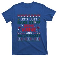 Christmas Hockey Moms Wine Baking Holiday Ugly Gift T-Shirt