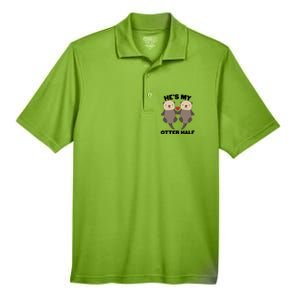 Cute He's My Otter Half Matching Couples Shirts Men's Origin Performance Pique Polo