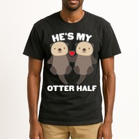 Cute He's My Otter Half Matching Couples Shirts Tall T-Shirt