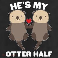 Cute He's My Otter Half Matching Couples Shirts 11oz C Handle Ceramic Mug
