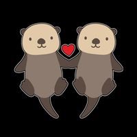 Cute He's My Otter Half Matching Couples Shirts 16oz Travel Tumbler
