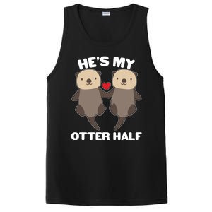 Cute He's My Otter Half Matching Couples Shirts PosiCharge Competitor Tank