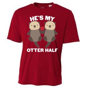 Cute He's My Otter Half Matching Couples Shirts Cooling Performance Crew T-Shirt