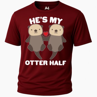 Cute He's My Otter Half Matching Couples Shirts Performance Shirt