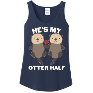 Cute He's My Otter Half Matching Couples Shirts Ladies Essential Tank