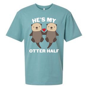 Cute He's My Otter Half Matching Couples Shirts Sueded Cloud Jersey T-Shirt