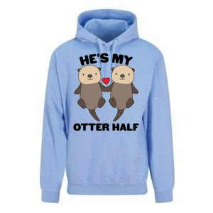 Cute He's My Otter Half Matching Couples Shirts Unisex Surf Hoodie