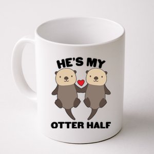 Cute He's My Otter Half Matching Couples Shirts Coffee Mug