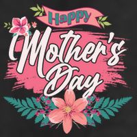 Cute Happy Mother's Day 7 Panel Mesh Trucker Snapback Hat
