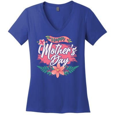 Cute Happy Mother's Day Women's V-Neck T-Shirt