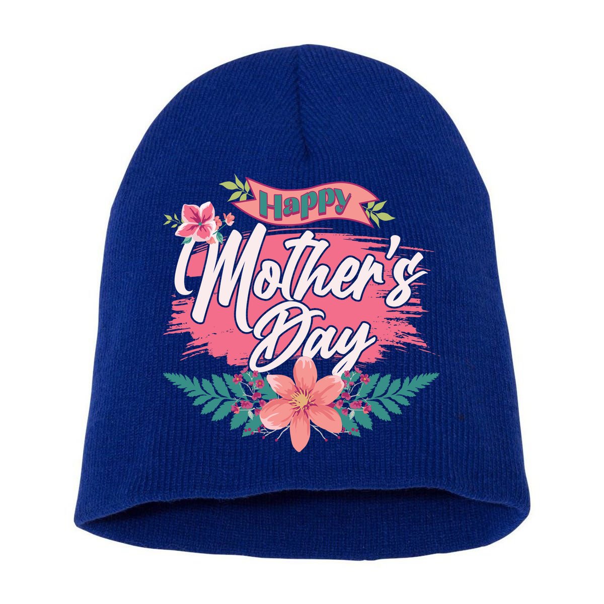 Cute Happy Mother's Day Short Acrylic Beanie