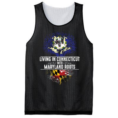 Connecticut Home Maryland Roots State Tree Flag Gift Mesh Reversible Basketball Jersey Tank