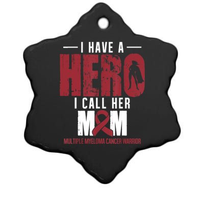 Call Her Mom Multiple Myeloma Cancer Awareness Support Ceramic Star Ornament