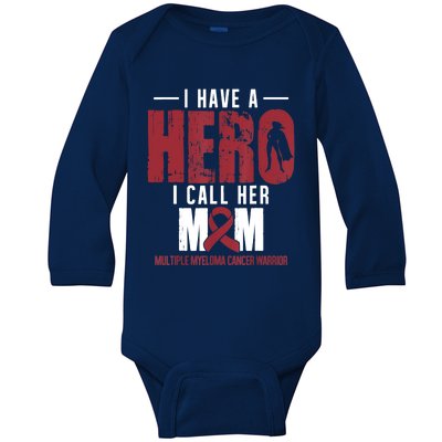 Call Her Mom Multiple Myeloma Cancer Awareness Support Baby Long Sleeve Bodysuit