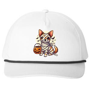 Chihuahua Halloween Mummy Cute Chihuahua Funny Gift Snapback Five-Panel Rope Hat