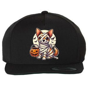 Chihuahua Halloween Mummy Cute Chihuahua Funny Gift Wool Snapback Cap