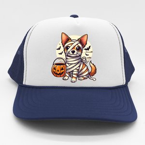 Chihuahua Halloween Mummy Cute Chihuahua Funny Gift Trucker Hat