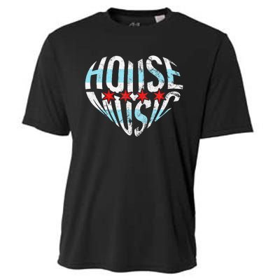 Chicago House Music I Love House Music Dj Cooling Performance Crew T-Shirt