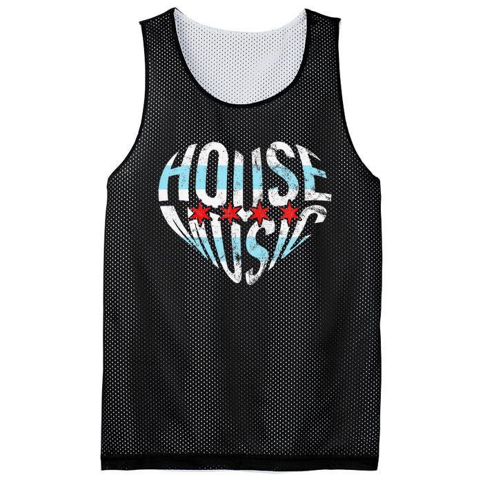 Chicago House Music I Love House Music Dj Mesh Reversible Basketball Jersey Tank