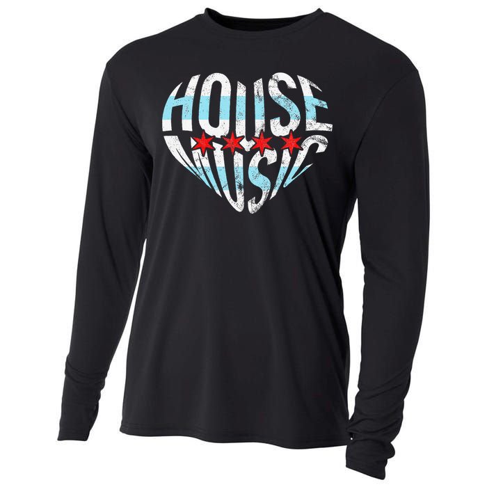 Chicago House Music I Love House Music Dj Cooling Performance Long Sleeve Crew