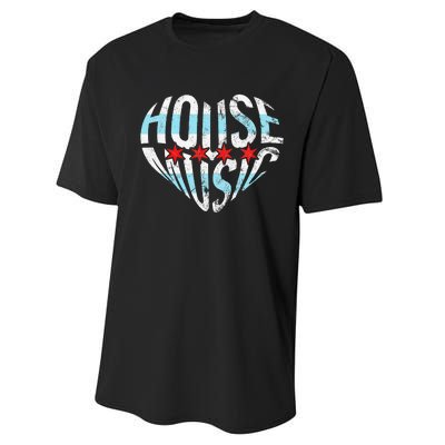 Chicago House Music I Love House Music Dj Performance Sprint T-Shirt