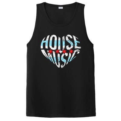 Chicago House Music I Love House Music Dj PosiCharge Competitor Tank