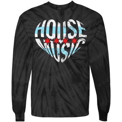 Chicago House Music I Love House Music Dj Tie-Dye Long Sleeve Shirt