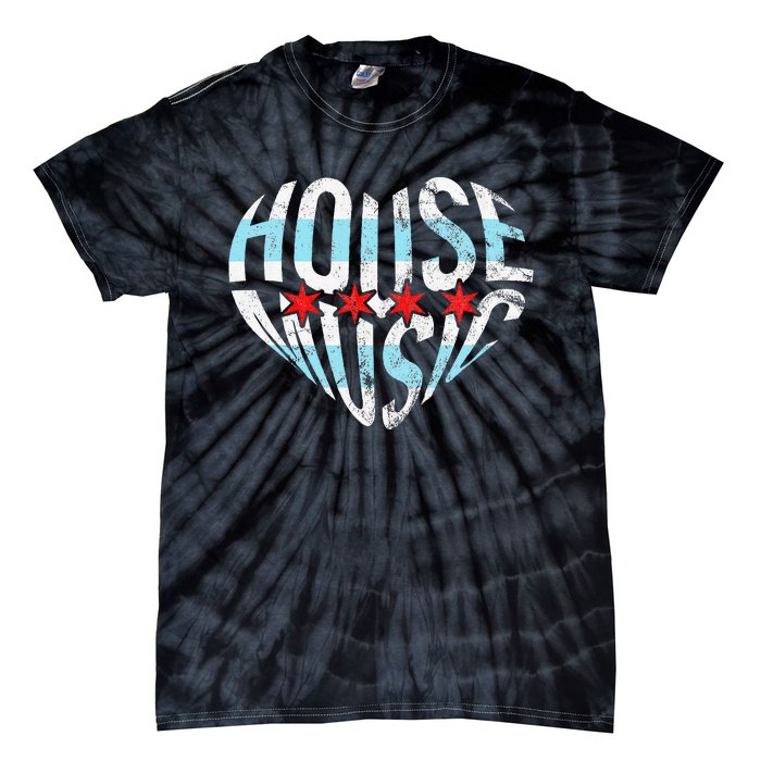 Chicago House Music I Love House Music Dj Tie-Dye T-Shirt