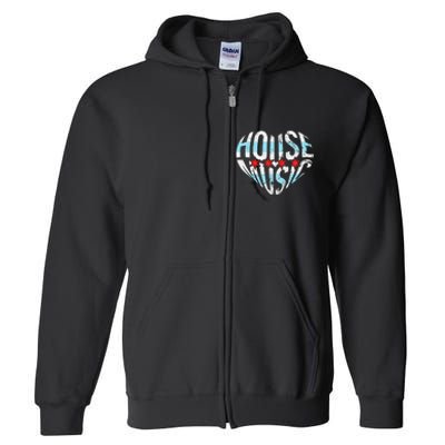 Chicago House Music I Love House Music Dj Full Zip Hoodie