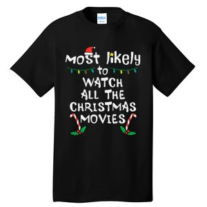 Cozy Holiday Movie Time Festive Family Matching Tall T-Shirt