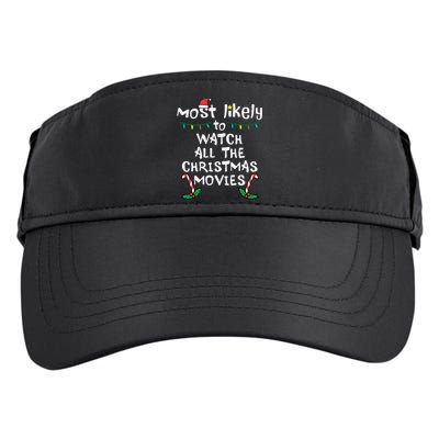 Cozy Holiday Movie Time Festive Family Matching Adult Drive Performance Visor