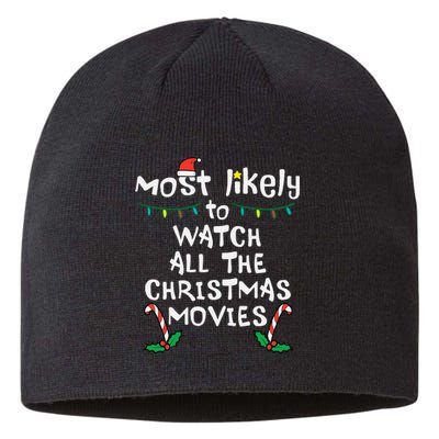 Cozy Holiday Movie Time Festive Family Matching Sustainable Beanie