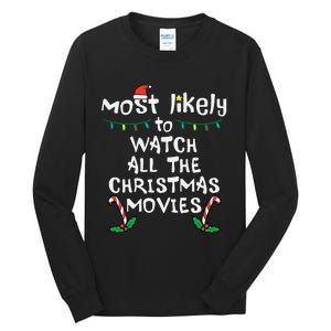 Cozy Holiday Movie Time Festive Family Matching Tall Long Sleeve T-Shirt