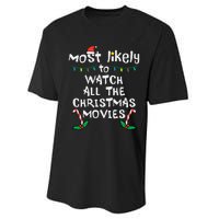 Cozy Holiday Movie Time Festive Family Matching Performance Sprint T-Shirt