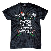 Cozy Holiday Movie Time Festive Family Matching Tie-Dye T-Shirt