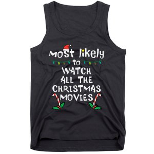 Cozy Holiday Movie Time Festive Family Matching Tank Top