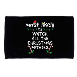 Cozy Holiday Movie Time Festive Family Matching Microfiber Hand Towel