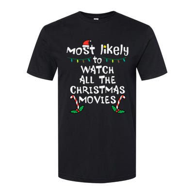 Cozy Holiday Movie Time Festive Family Matching Softstyle® CVC T-Shirt